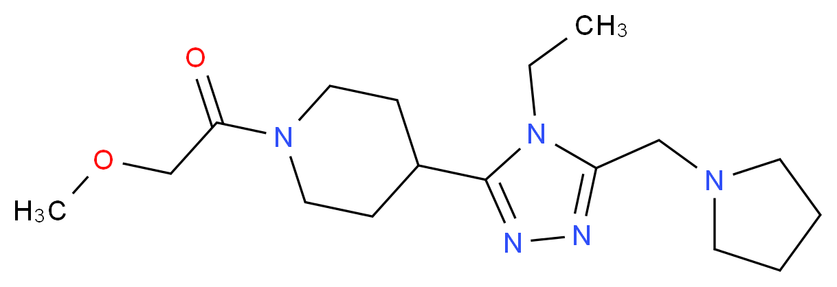 4-[4-ethyl-5-(pyrrolidin-1-ylmethyl)-4H-1,2,4-triazol-3-yl]-1-(methoxyacetyl)piperidine_分子结构_CAS_)