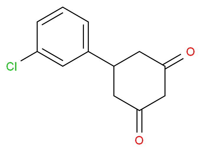 5-(3-chlorophenyl)cyclohexane-1,3-dione_分子结构_CAS_55579-71-0