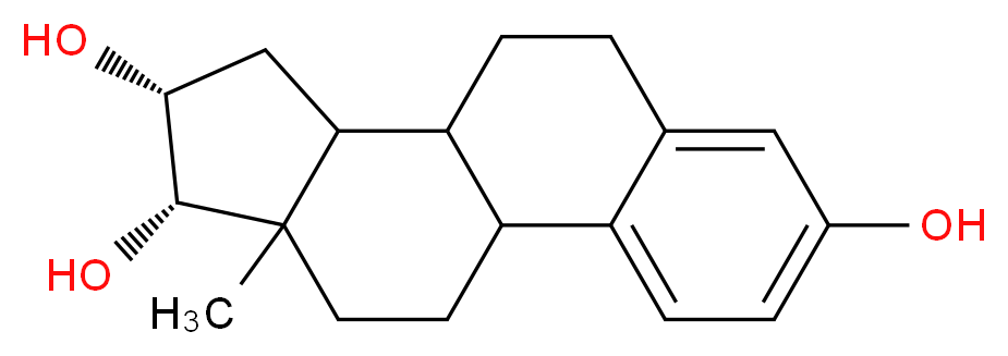 (13R,14S)-15-methyltetracyclo[8.7.0.0<sup>2</sup>,<sup>7</sup>.0<sup>1</sup><sup>1</sup>,<sup>1</sup><sup>5</sup>]heptadeca-2,4,6-triene-5,13,14-triol_分子结构_CAS_1228-72-4