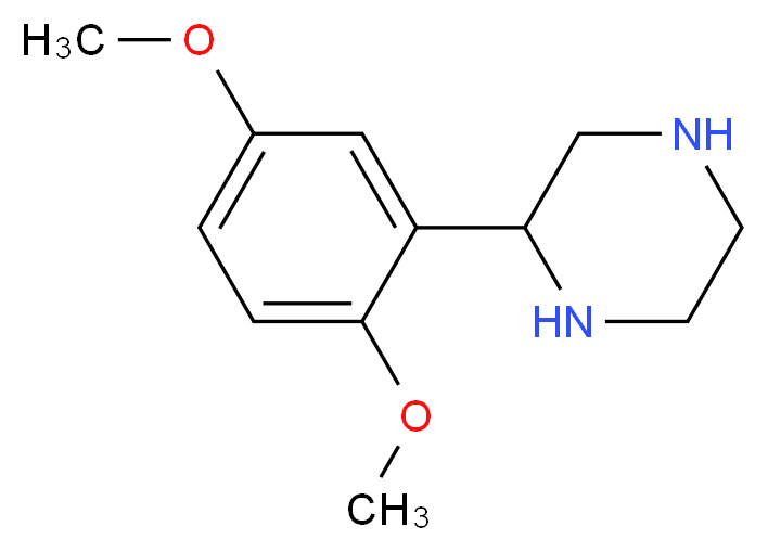 2-(2,5-dimethoxyphenyl)piperazine_分子结构_CAS_910444-68-7