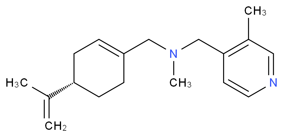 1-[(4S)-4-isopropenylcyclohex-1-en-1-yl]-N-methyl-N-[(3-methylpyridin-4-yl)methyl]methanamine_分子结构_CAS_)