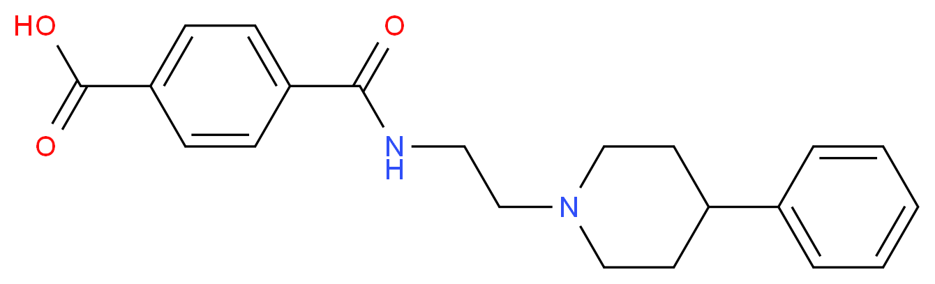 4-({[2-(4-phenylpiperidin-1-yl)ethyl]amino}carbonyl)benzoic acid_分子结构_CAS_)