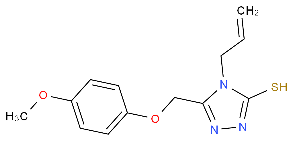 5-(4-methoxyphenoxymethyl)-4-(prop-2-en-1-yl)-4H-1,2,4-triazole-3-thiol_分子结构_CAS_669740-18-5