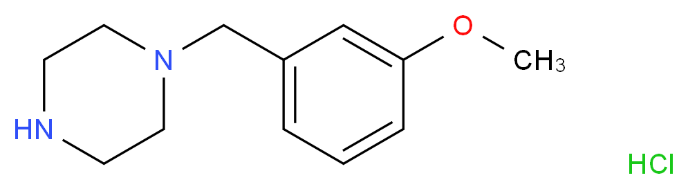 1-(3-Methoxy-benzyl)-piperazine hydrochloride_分子结构_CAS_)