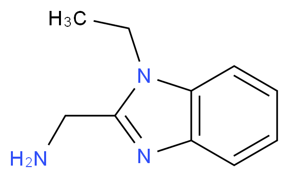 (1-ethyl-1H-1,3-benzodiazol-2-yl)methanamine_分子结构_CAS_1177273-58-3