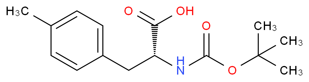 (2R)-2-{[(tert-butoxy)carbonyl]amino}-3-(4-methylphenyl)propanoic acid_分子结构_CAS_80102-27-8