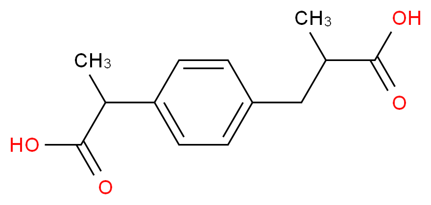 3-[4-(1-carboxyethyl)phenyl]-2-methylpropanoic acid_分子结构_CAS_15935-54-3