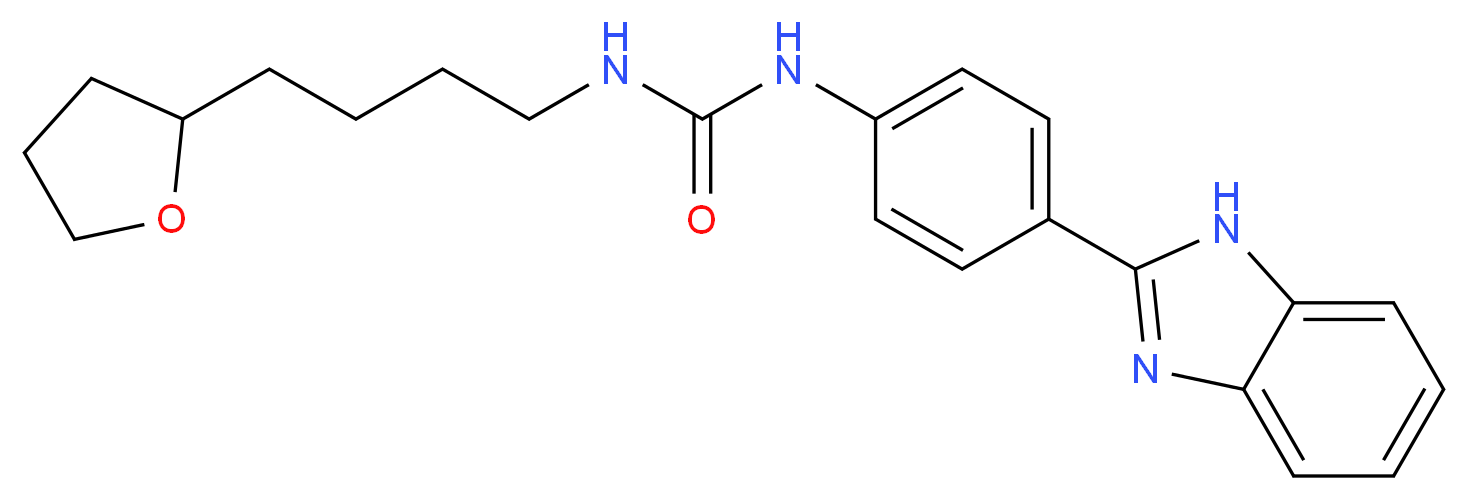 N-[4-(1H-benzimidazol-2-yl)phenyl]-N'-[4-(tetrahydrofuran-2-yl)butyl]urea_分子结构_CAS_)