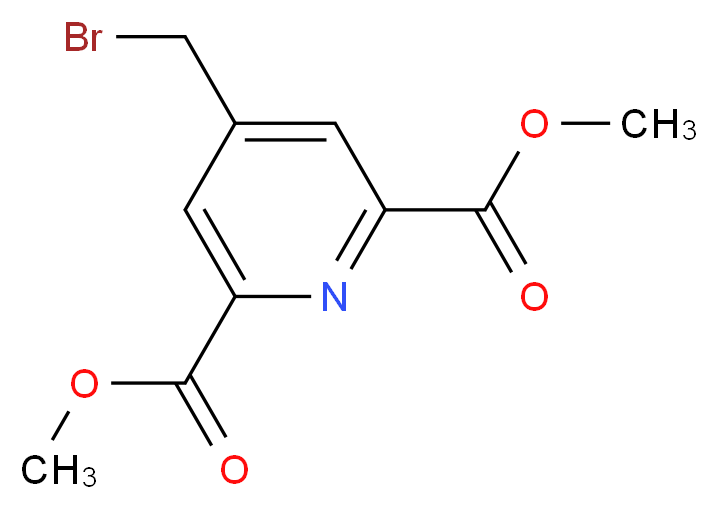 4-(Bromomethyl)-2,6-pyridinedicarboxylic Acid 2,6-Dimethyl Ester_分子结构_CAS_1040401-17-9)