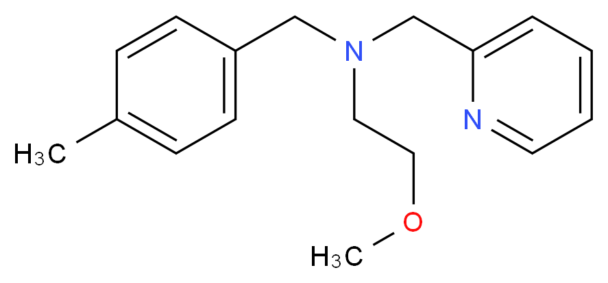 (2-methoxyethyl)(4-methylbenzyl)(pyridin-2-ylmethyl)amine_分子结构_CAS_)