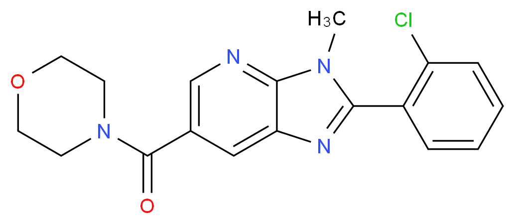 2-(2-chlorophenyl)-3-methyl-6-(morpholin-4-ylcarbonyl)-3H-imidazo[4,5-b]pyridine_分子结构_CAS_)