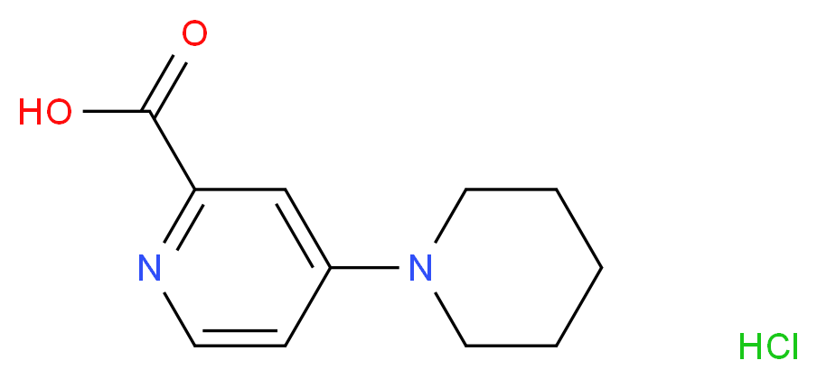 4-(piperidin-1-yl)pyridine-2-carboxylic acid hydrochloride_分子结构_CAS_1052543-05-1