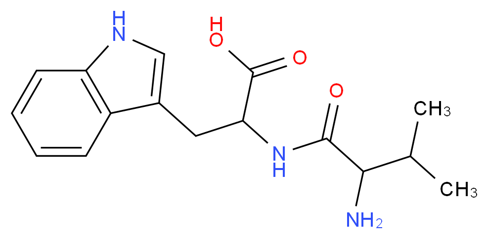 2-(2-amino-3-methylbutanamido)-3-(1H-indol-3-yl)propanoic acid_分子结构_CAS_24587-37-9