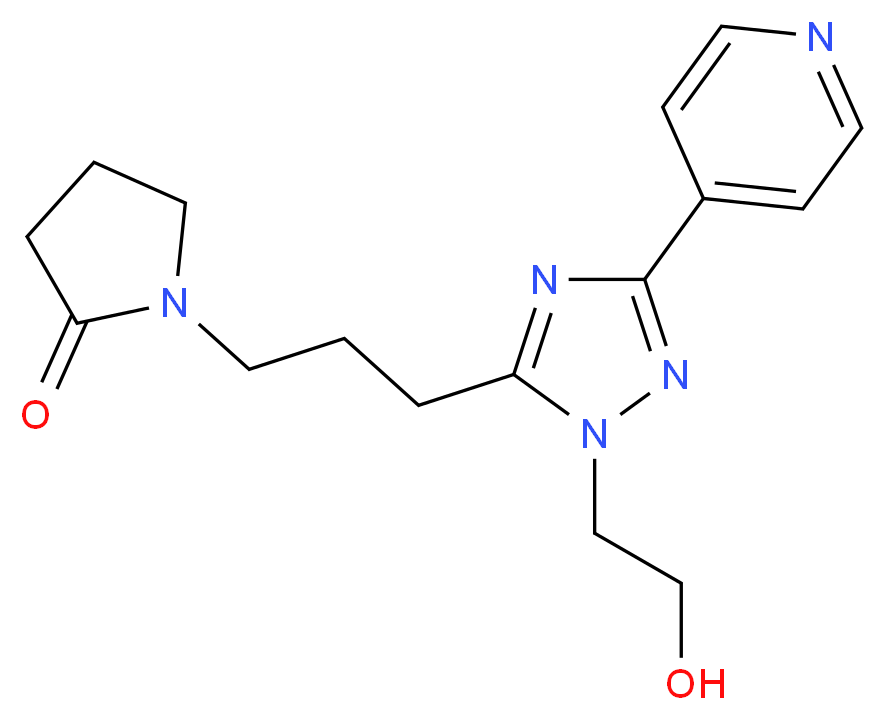 1-{3-[1-(2-hydroxyethyl)-3-pyridin-4-yl-1H-1,2,4-triazol-5-yl]propyl}pyrrolidin-2-one_分子结构_CAS_)