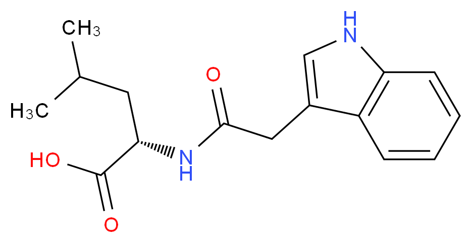 (2S)-2-[2-(1H-indol-3-yl)acetamido]-4-methylpentanoic acid_分子结构_CAS_36838-63-8