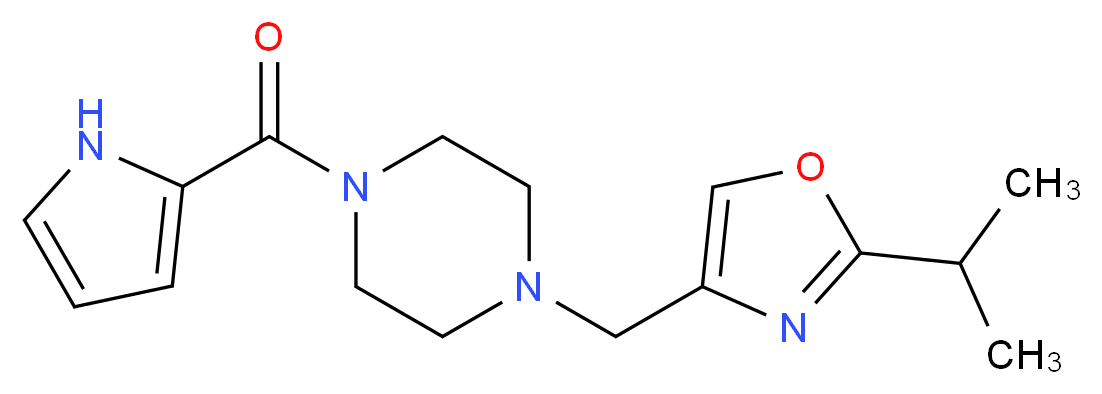 1-[(2-isopropyl-1,3-oxazol-4-yl)methyl]-4-(1H-pyrrol-2-ylcarbonyl)piperazine_分子结构_CAS_)