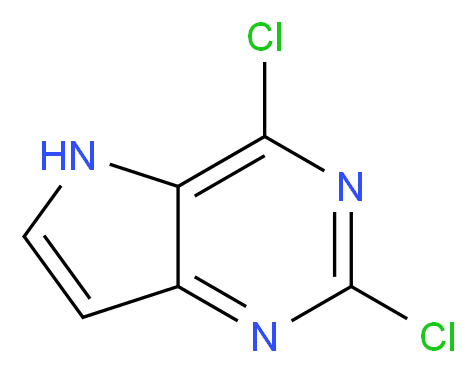 2,4-Dichloro-5H-pyrrolo[3,2-d]pyrimidine_分子结构_CAS_63200-54-4)