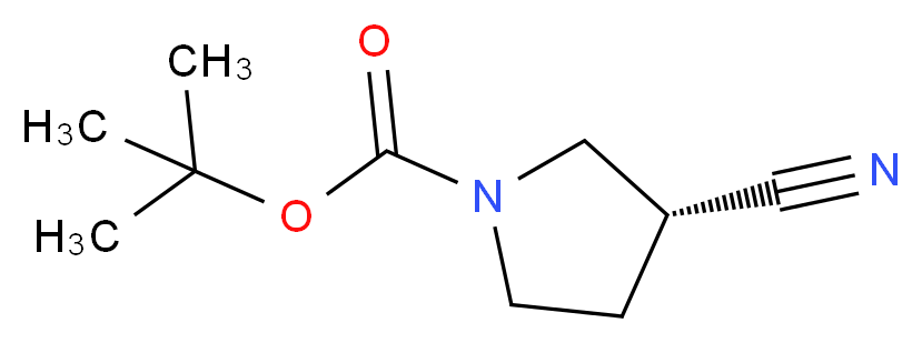 tert-butyl (3R)-3-cyanopyrrolidine-1-carboxylate_分子结构_CAS_132945-76-7