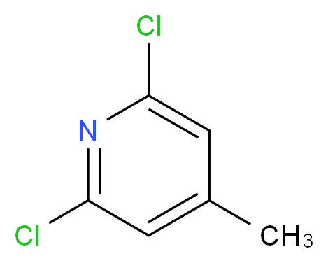 2,6-Dichloro-4-picoline_分子结构_CAS_39621-00-6)