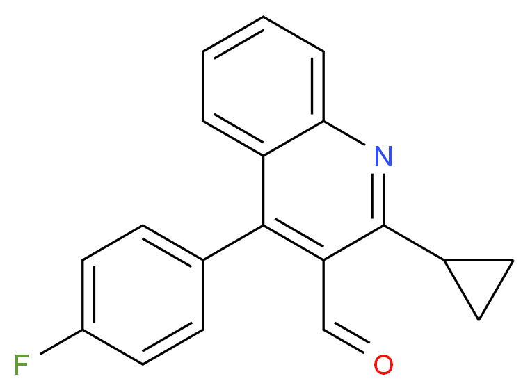 2-Cyclopropyl-4-(4-fluorophenyl)quinoline-3-carbaldehyde_分子结构_CAS_121660-37-5)