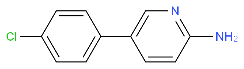 5-(4-chlorophenyl)pyridin-2-amine_分子结构_CAS_84596-08-7