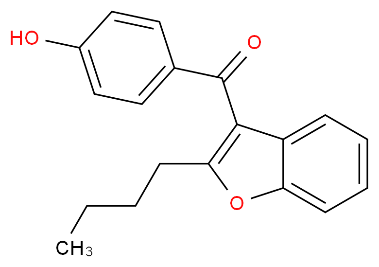 2-Butyl-3-(4-hydroxybenzoyl)benzofuran_分子结构_CAS_52490-15-0)