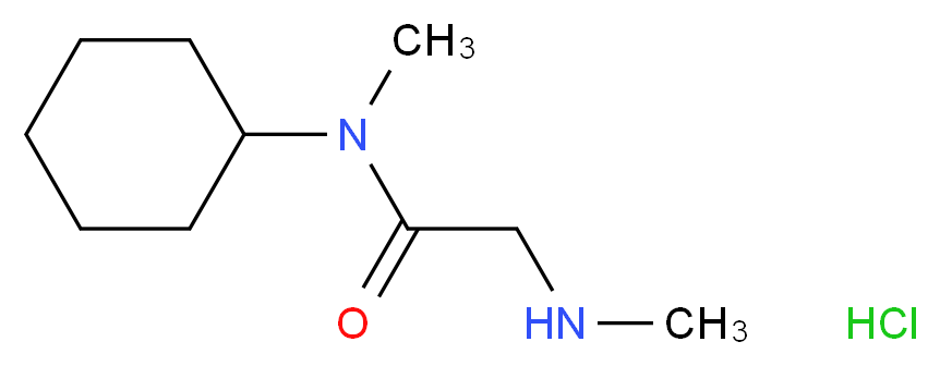 N-Cyclohexyl-N-methyl-2-(methylamino)acetamide hydrochloride_分子结构_CAS_)