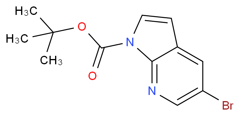 tert-butyl 5-bromo-1H-pyrrolo[2,3-b]pyridine-1-carboxylate_分子结构_CAS_928653-80-9