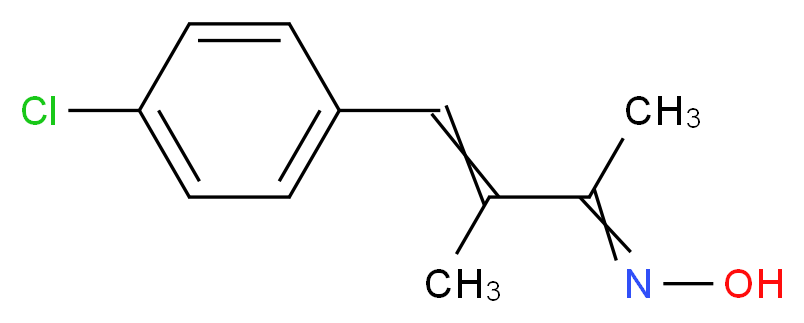 N-[4-(4-chlorophenyl)-3-methylbut-3-en-2-ylidene]hydroxylamine_分子结构_CAS_55224-94-7