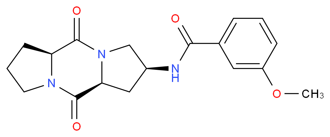 N-[(2S,5aS,10aS)-5,10-dioxooctahydro-1H,5H-dipyrrolo[1,2-a:1',2'-d]pyrazin-2-yl]-3-methoxybenzamide_分子结构_CAS_)