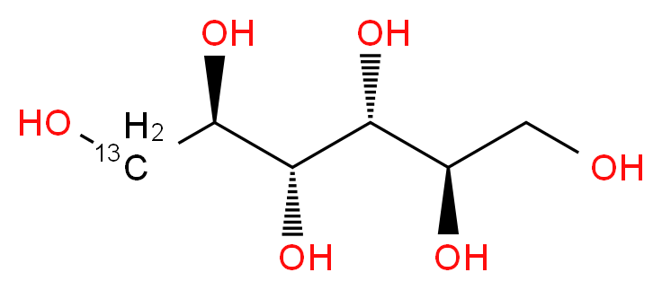 D-甘露糖醇-1-13C_分子结构_CAS_132202-29-0)