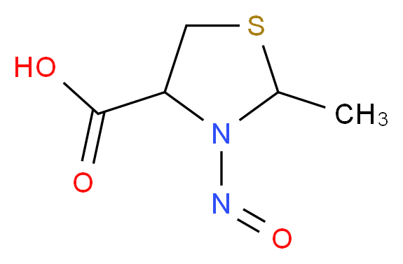 2-methyl-3-nitroso-1,3-thiazolidine-4-carboxylic acid_分子结构_CAS_103659-08-1