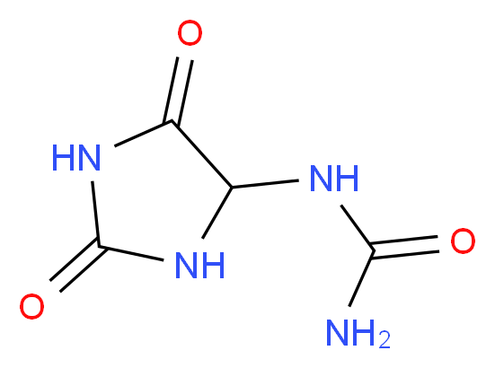 (2,5-dioxoimidazolidin-4-yl)urea_分子结构_CAS_97-59-6