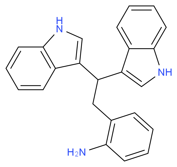 2-[2,2-bis(1H-indol-3-yl)ethyl]aniline_分子结构_CAS_6941-73-7