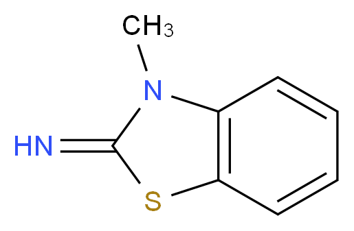 3-Methyl-3H-benzothiazol-2-ylideneamine_分子结构_CAS_14779-16-9)