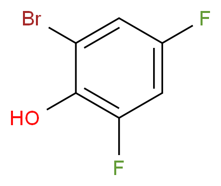 2-溴-4,6-二氟苯酚_分子结构_CAS_98130-56-4)