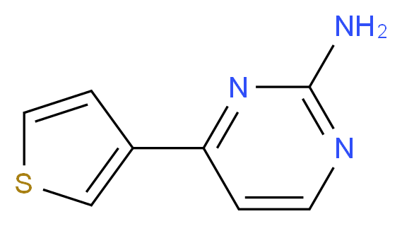 2-Amino-4-(thien-3-yl)pyrimidine_分子结构_CAS_206564-03-6)