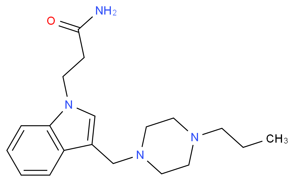 3-{3-[(4-propylpiperazin-1-yl)methyl]-1H-indol-1-yl}propanamide_分子结构_CAS_)
