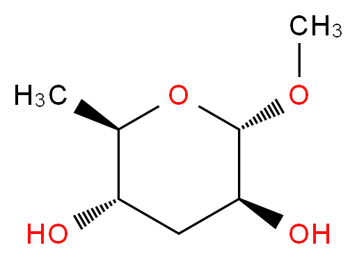 Methyl 3,6-Dideoxy-α-D-arabino-hexopyranoside_分子结构_CAS_6154-71-8)