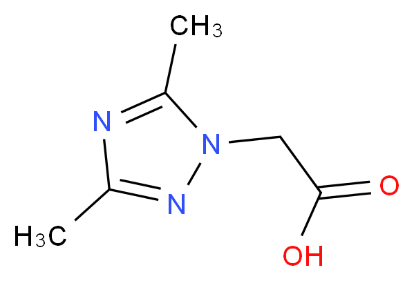 2-(dimethyl-1H-1,2,4-triazol-1-yl)acetic acid_分子结构_CAS_684249-99-8