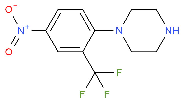 1-[4-nitro-2-(trifluoromethyl)phenyl]piperazine_分子结构_CAS_381242-61-1