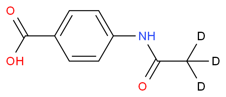 4-(<sup>2</sup>H<sub>3</sub>)acetamidobenzoic acid_分子结构_CAS_57742-39-9