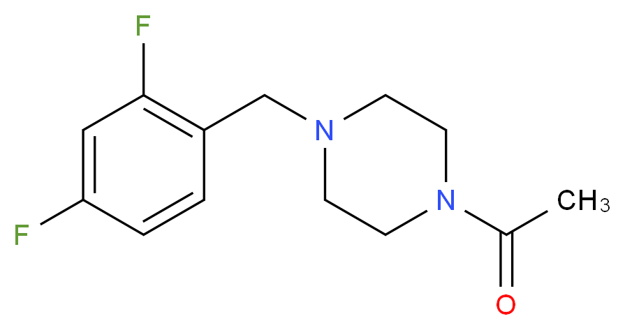 1-{4-[(2,4-difluorophenyl)methyl]piperazin-1-yl}ethan-1-one_分子结构_CAS_416894-09-2