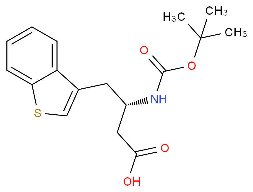 Boc-(S)-3-amino-4-(3-benzothienyl)-butyric acid_分子结构_CAS_270063-45-1)