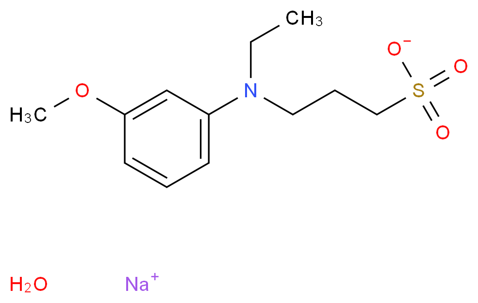 N-ETHYL-N-(3-SULFOPROPYL)-3-METHOXYANILINE SODIUM SALT MONOHYDRATE_分子结构_CAS_82611-88-9)