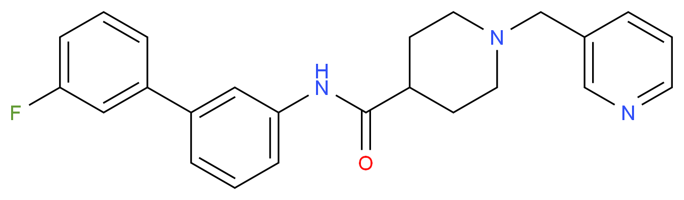 N-(3'-fluoro-3-biphenylyl)-1-(3-pyridinylmethyl)-4-piperidinecarboxamide_分子结构_CAS_)