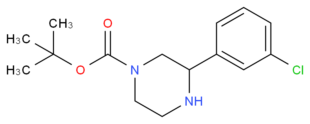 3-(3-CHLORO-PHENYL)-PIPERAZINE-1-CARBOXYLIC ACID TERT-BUTYL ESTER_分子结构_CAS_)