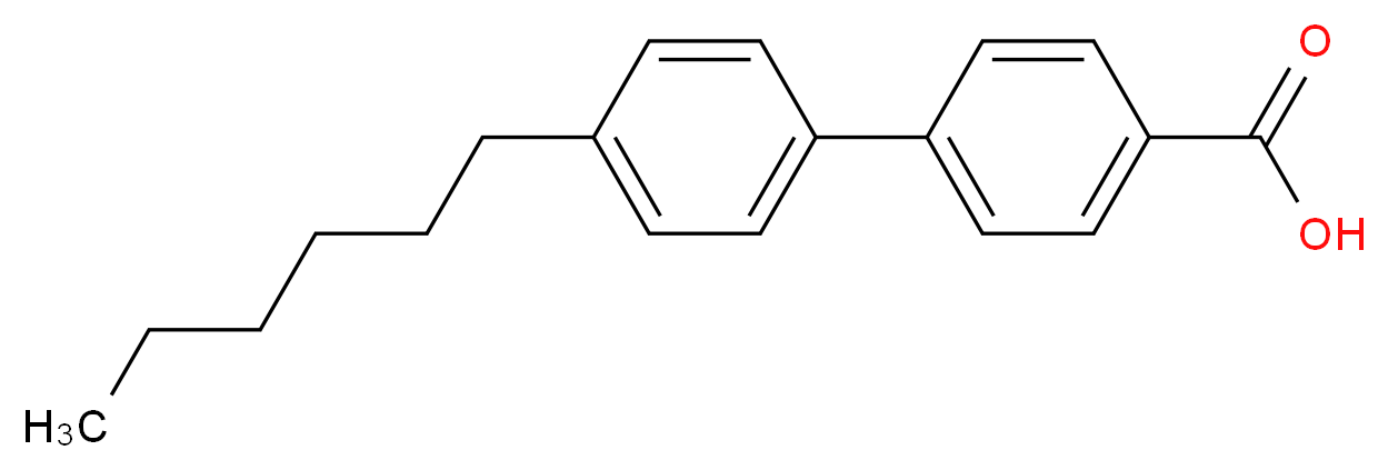 4-正己基联苯-4-甲酸_分子结构_CAS_59662-48-5)