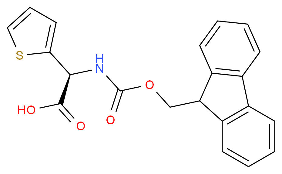 Fmoc-D-(2-thienyl)glycine_分子结构_CAS_28044-76-0)