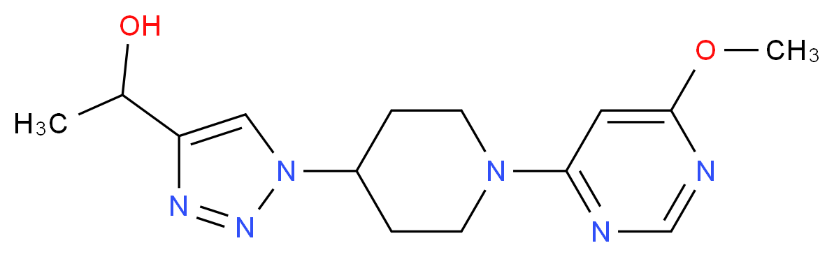 1-{1-[1-(6-methoxy-4-pyrimidinyl)-4-piperidinyl]-1H-1,2,3-triazol-4-yl}ethanol_分子结构_CAS_)